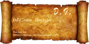 Dénes Ibolya névjegykártya