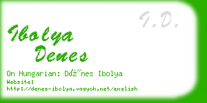 ibolya denes business card